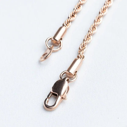 3mm Rope Chain - Rose Gold - Tyresse