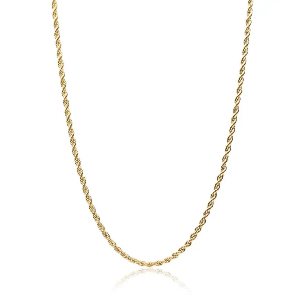 3mm Rope Necklace - Gold - Tyresse