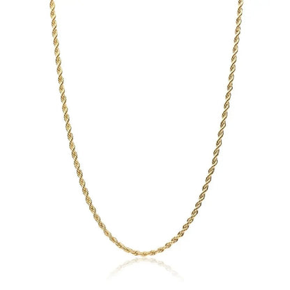 3mm Rope Necklace - Gold - Tyresse