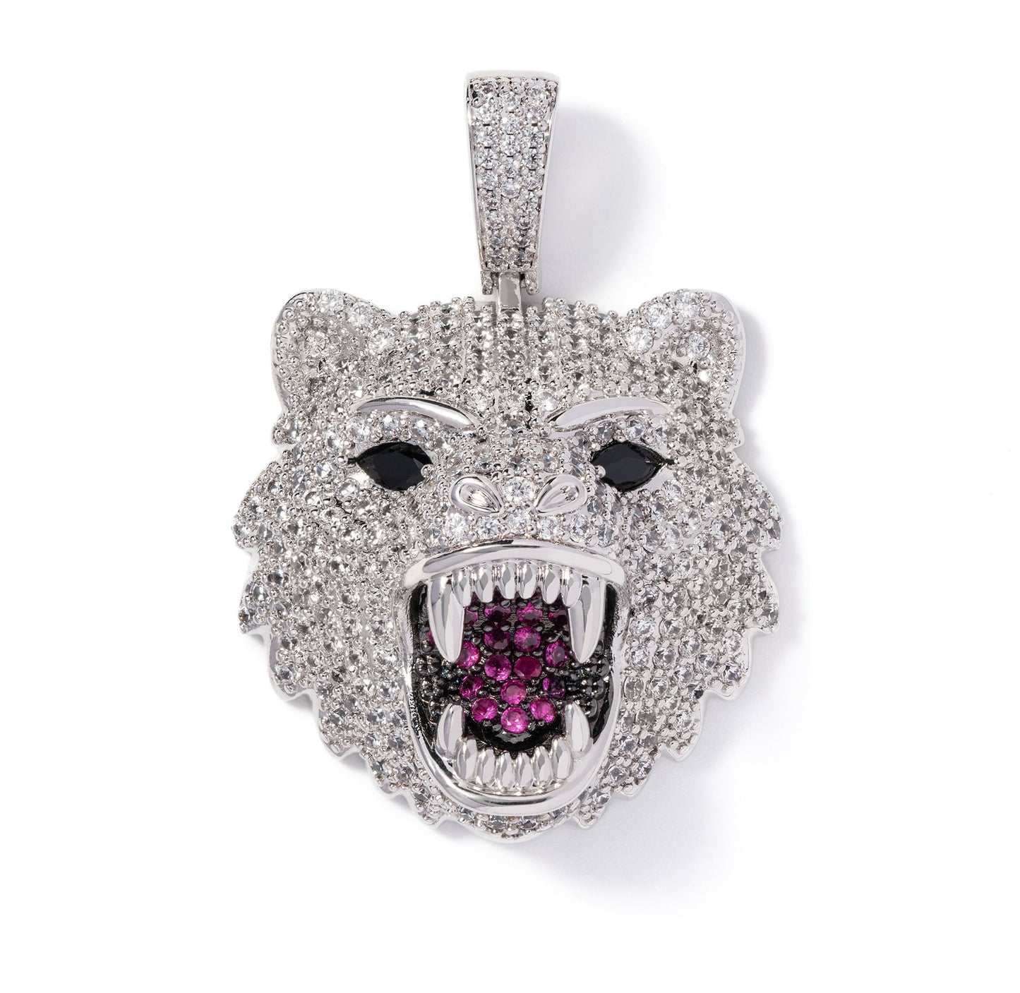 Grizzly Bear Pendant - White Gold - Tyresse