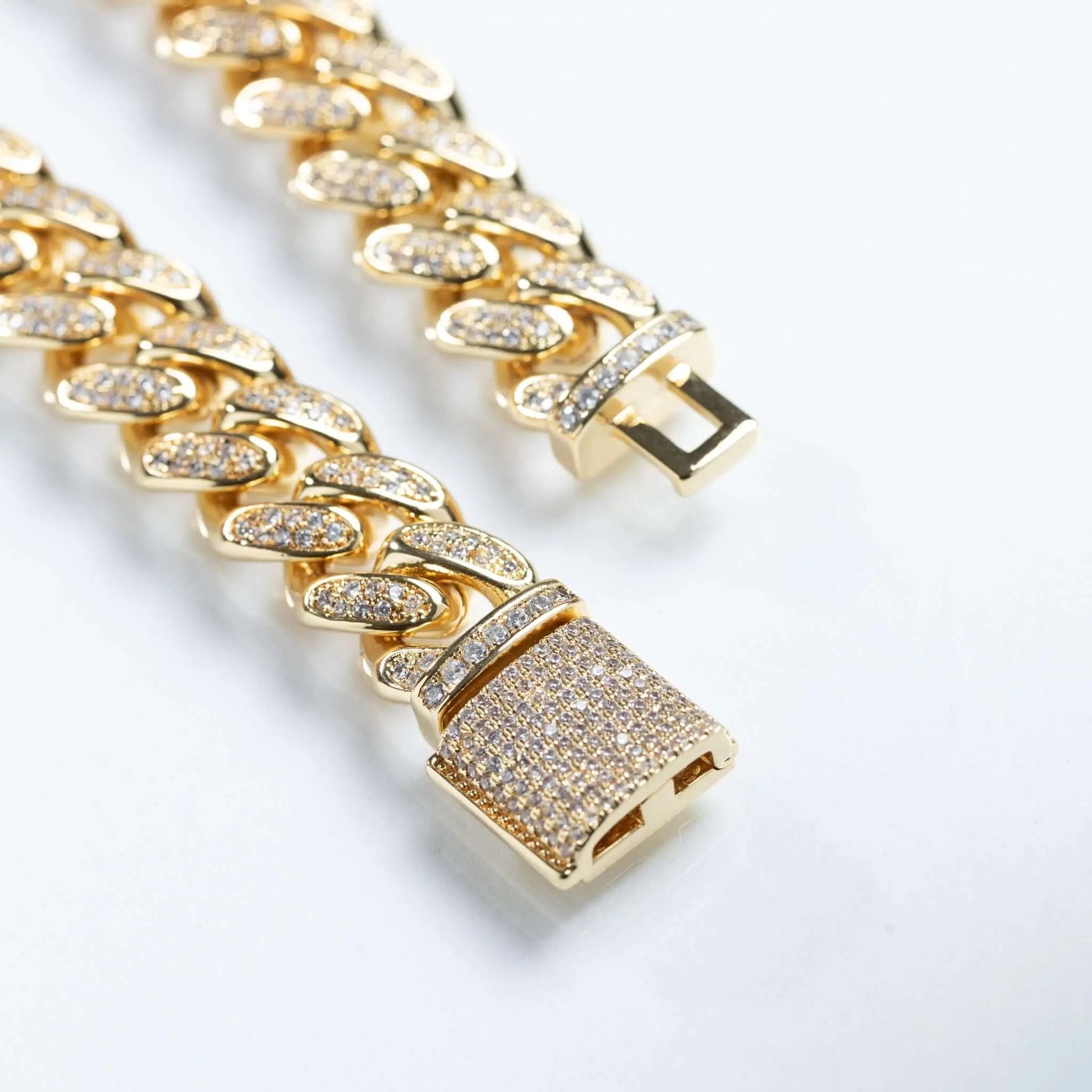 12mm 18K Gold Plated Miami Cuban Bracelet Drip Store WorldWide