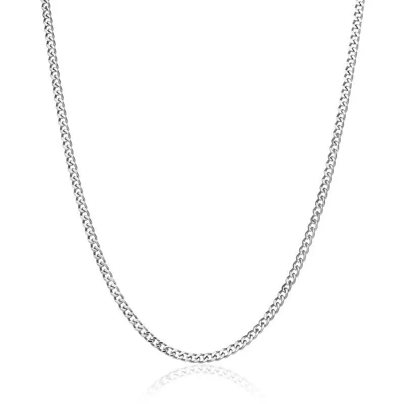  Tyresse 3mm Micro Cuban Necklace - White Gold