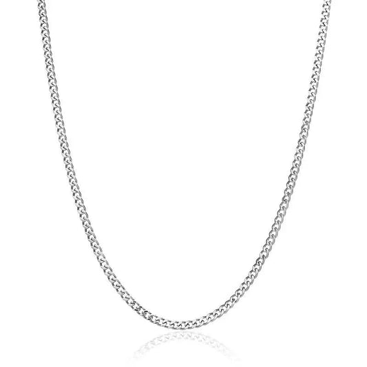  Tyresse 3mm Micro Cuban Necklace - White Gold