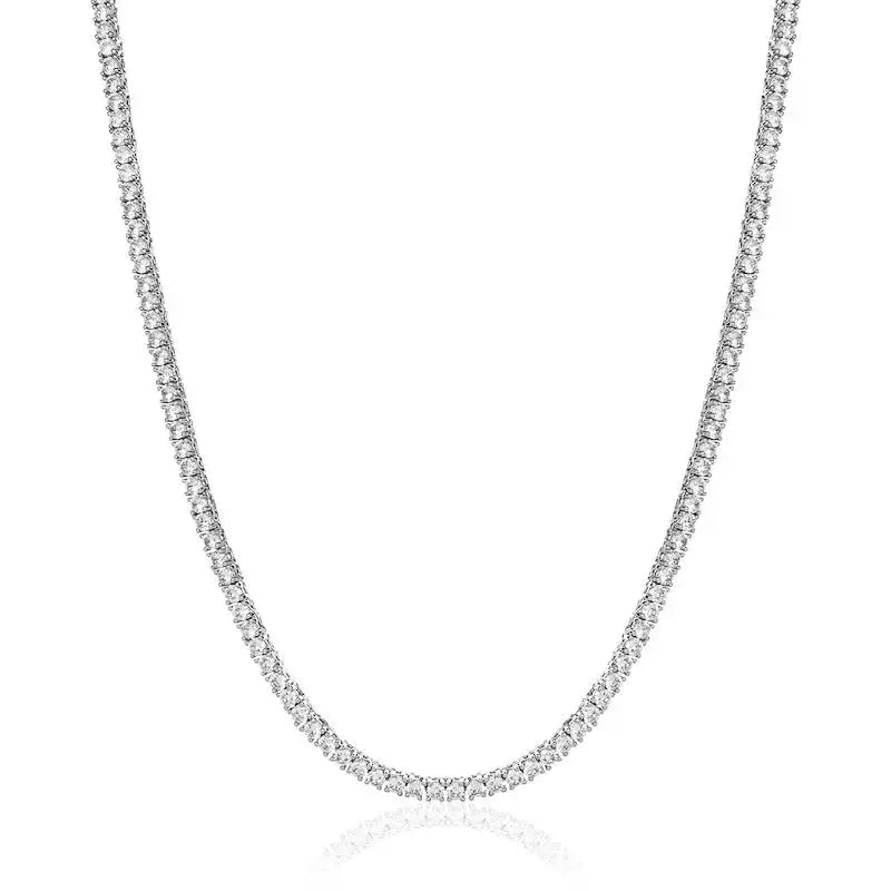 Tyresse  4mm Tennis Necklace - Silver