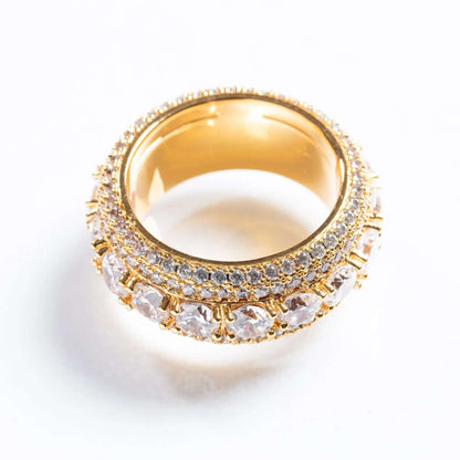 Tyresse  Iced Spinning Ring - Gold