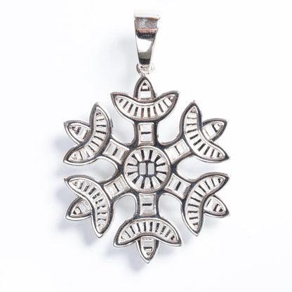  Tyresse Iced Snowflake Pendant - Silver