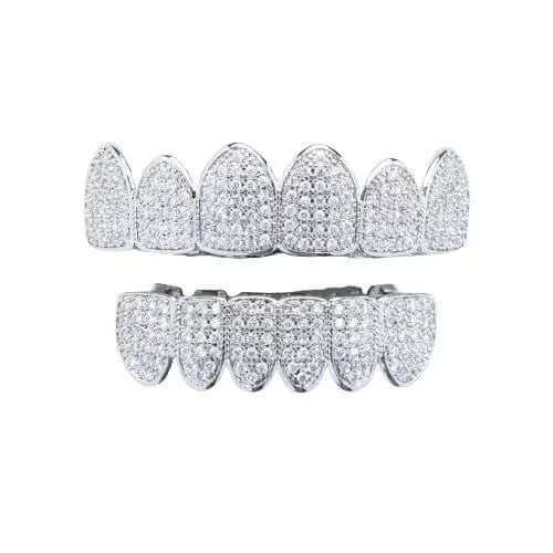 Tyresse  Iced Grillz - White Gold